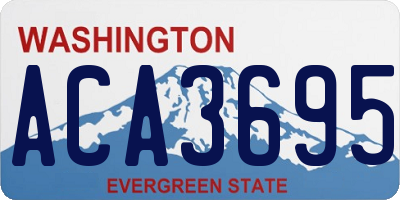 WA license plate ACA3695
