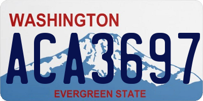 WA license plate ACA3697