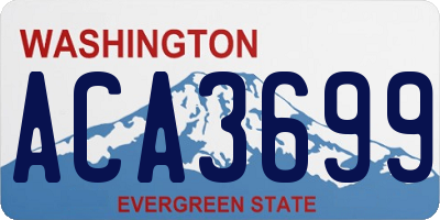 WA license plate ACA3699