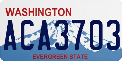 WA license plate ACA3703