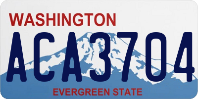 WA license plate ACA3704