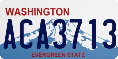 WA license plate ACA3713