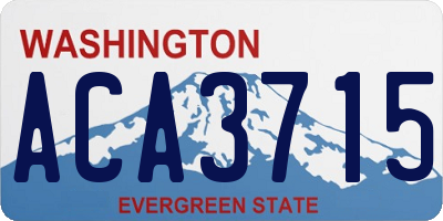 WA license plate ACA3715