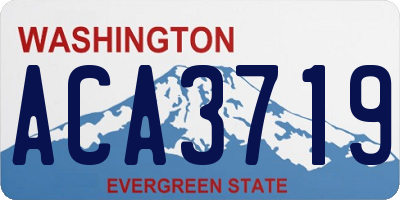 WA license plate ACA3719