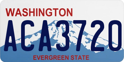 WA license plate ACA3720