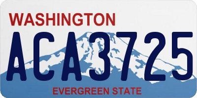 WA license plate ACA3725