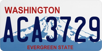 WA license plate ACA3729