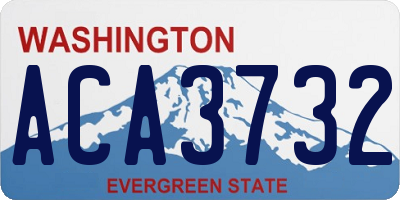 WA license plate ACA3732