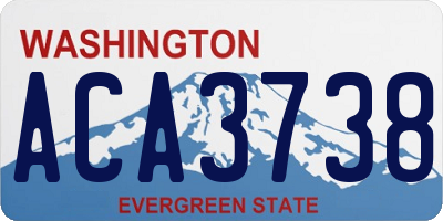 WA license plate ACA3738
