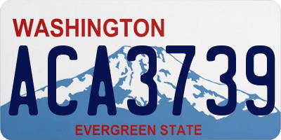 WA license plate ACA3739
