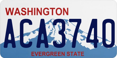 WA license plate ACA3740