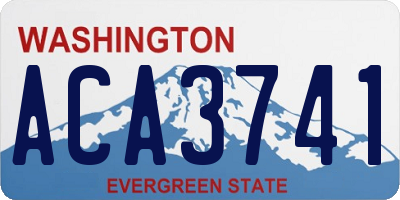 WA license plate ACA3741