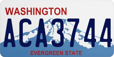 WA license plate ACA3744