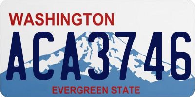 WA license plate ACA3746