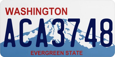 WA license plate ACA3748