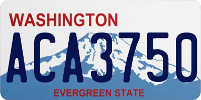 WA license plate ACA3750