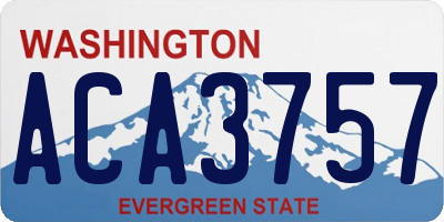 WA license plate ACA3757