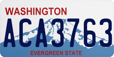 WA license plate ACA3763