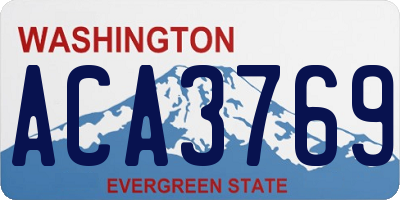 WA license plate ACA3769