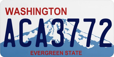 WA license plate ACA3772