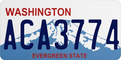 WA license plate ACA3774