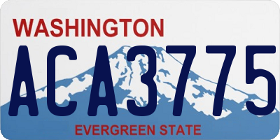 WA license plate ACA3775