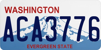 WA license plate ACA3776
