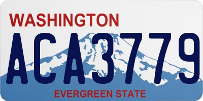 WA license plate ACA3779