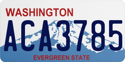 WA license plate ACA3785