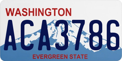 WA license plate ACA3786