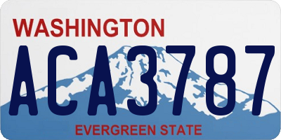 WA license plate ACA3787