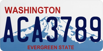 WA license plate ACA3789
