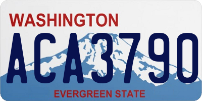 WA license plate ACA3790