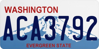 WA license plate ACA3792