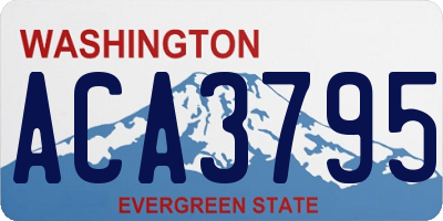 WA license plate ACA3795