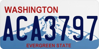 WA license plate ACA3797