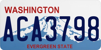 WA license plate ACA3798