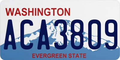 WA license plate ACA3809