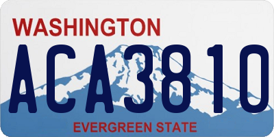 WA license plate ACA3810