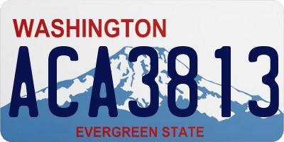 WA license plate ACA3813