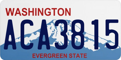 WA license plate ACA3815