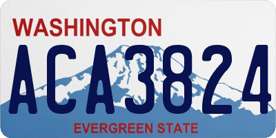WA license plate ACA3824