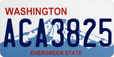 WA license plate ACA3825