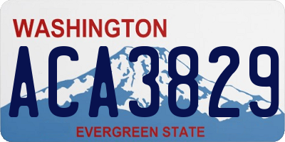 WA license plate ACA3829