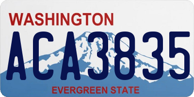 WA license plate ACA3835