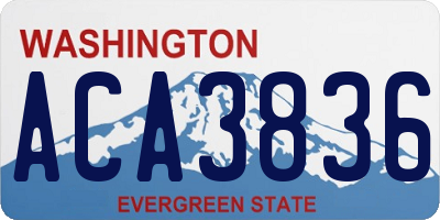 WA license plate ACA3836