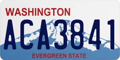 WA license plate ACA3841