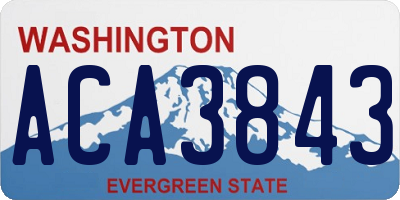 WA license plate ACA3843