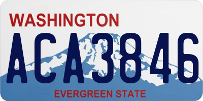 WA license plate ACA3846