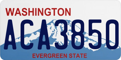 WA license plate ACA3850